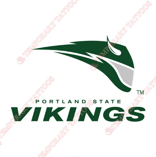 Portland State Vikings Customize Temporary Tattoos Stickers NO.5914